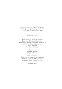 Financial Optimization Problems in Life and Pension Insurance