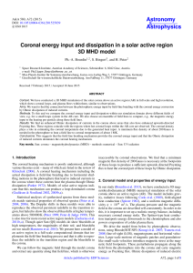 Coronal energy input and dissipation in a solar active region 3D