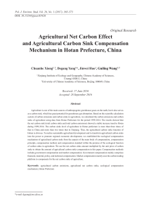 Agricultural Net Carbon Effect and Agricultural Carbon Sink