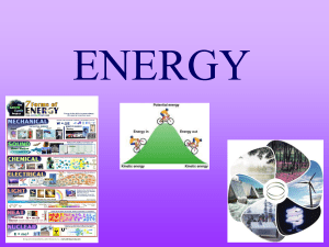 FORMS OF ENERGY Chemical