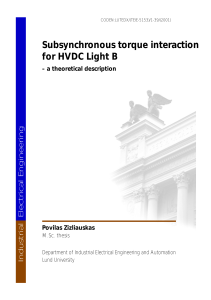 Subsynchronous torque interaction for HVDC Light B - IEA