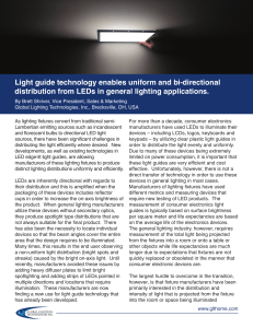 Light guide technology enables uniform and bi