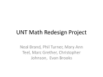 UNT Math Redesign Project