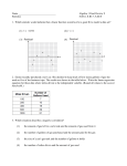 Name Algebra 1 Final Review 9 Statistics S.ID-6, S.ID-7, S.ID