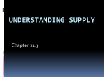 Understanding supply
