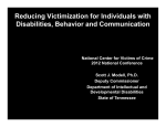 Reducing Victimization for Individuals with Disabilities Behavior and