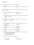 Practice Questions Survey II – 1152 1. The bond angles around the