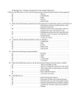 AP Biology Test 1 Organic Chemistry Part III. Organic Molecules 1