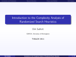 Introduction to the Complexity Analysis of Randomized Search