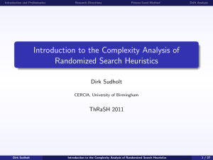 Introduction to the Complexity Analysis of Randomized Search