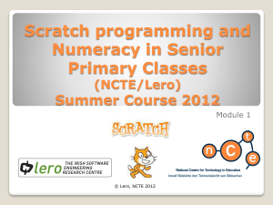 Scratch programming and Numeracy in Senior Primary