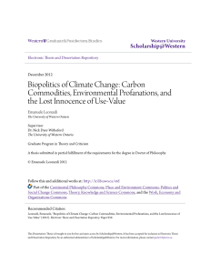 Biopolitics of Climate Change: Carbon