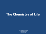The Chemistry of Life - CR Jefferson UL Biology
