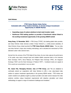 FTSE Value-Stocks Index Series Extended with a New