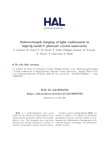 Subwavelength imaging of light confinement in high-Q/small