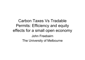 Carbon Taxes Vs tradable Permits - Victoria University of Wellington