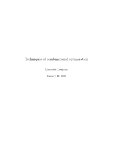 Techniques of combinatorial optimization