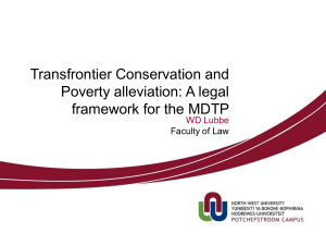 Transfrontier Conservation and Poverty alleviation