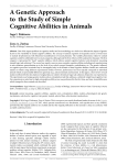 A Genetic Approach to the Study of Simple Cognitive Abilities in