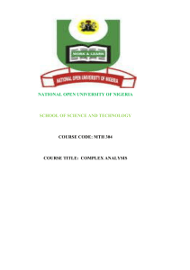 MTH304 - National Open University of Nigeria