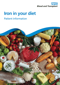 Iron in your diet