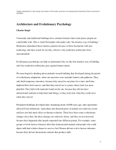 Architecture and Evolutionary Psychology