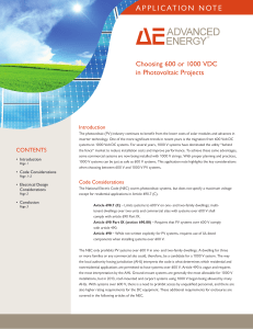 Choosing 600 or 1000 VDC in Photovoltaic