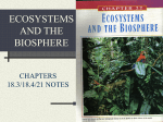 ecosystems and the biosphere