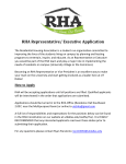 RHA Application - The University of Texas at Dallas