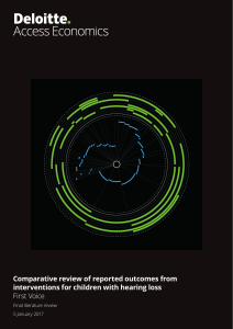 First Voice Deloitte Access Economics Literature Review, February