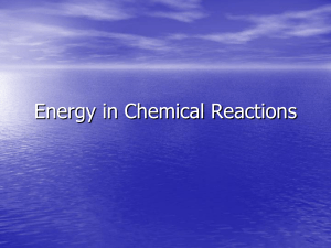 Energy in Chemical Reactions