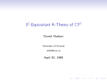 S1-Equivariant K-Theory of CP1