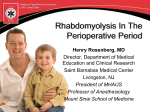 Rhabdomyolysis in the Perioperative Period