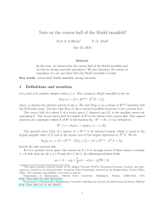 Note on the convex hull of the Stiefel manifold - FSU Math