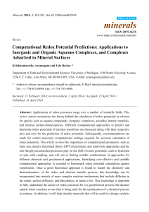 Computational Redox Potential Predictions Applications to Inorganic