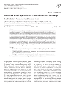 Rootstock breeding for abiotic stress tolerance in fruit crops