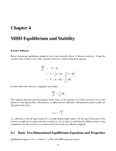 Chapter 4 MHD Equilibrium and Stability