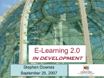 E-Learning 2.0 in development