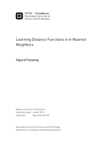 Learning Distance Functions in k-Nearest