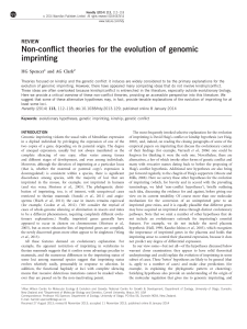Non-conflict theories for the evolution of genomic imprinting