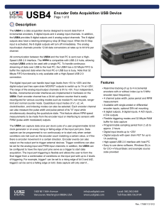 Description USB4 Encoder Data Acquisition USB Device