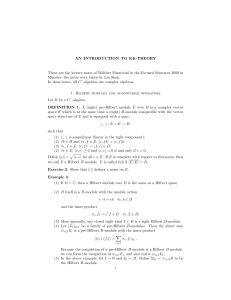 AN INTRODUCTION TO KK-THEORY These are the lecture notes of