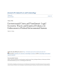Environmental Crime and Punishment: Legal/Economic Theory and