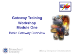 Gateway Training Workshop Module One