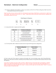 Worksheet - The Rules for Electronic Configuration + More Practice