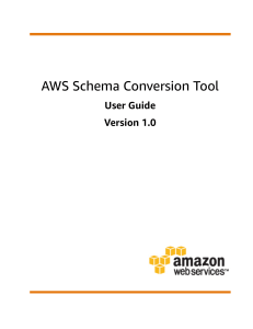 AWS Schema Conversion Tool - User Guide