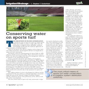 Conserving water on sports turf