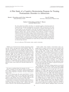 A Pilot Study of a Cognitive Restructuring Program for Treating