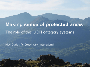 DEFINITION OF A PROTECTED AREA A clearly defined