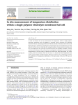 In situ measurement of temperature distribution within a single